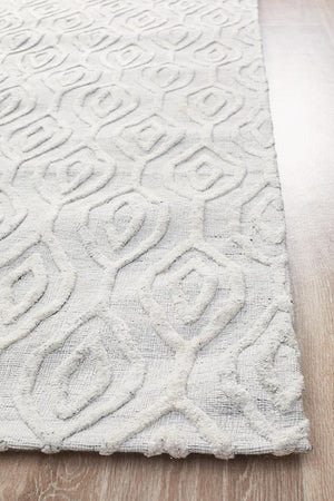 Winter Wish White Modern Rug - Floorsome - Modern