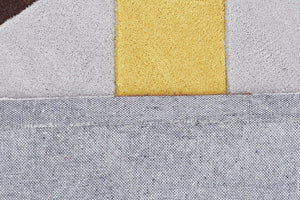 Yellow Brown Grey Crystal Prism Rug - Floorsome - Modern