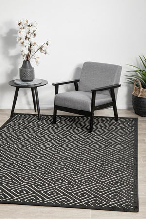 York Alice Black & Gold Rug - Floorsome - YORK COLLECTION