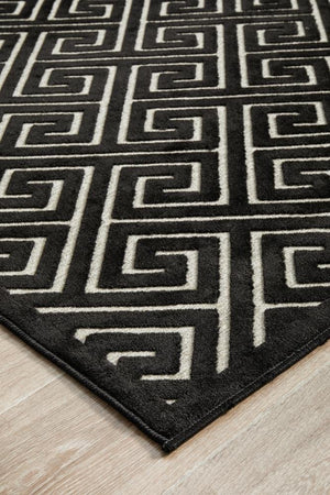 York Alice Black & Gold Rug - Floorsome - YORK COLLECTION