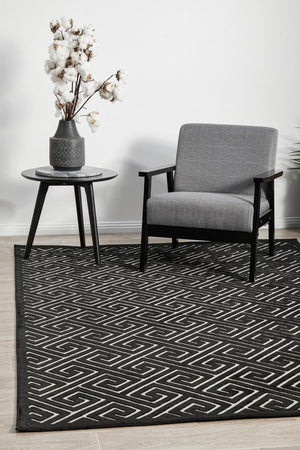 York Alice Black & Gold Rug - Floorsome - YORK COLLECTION