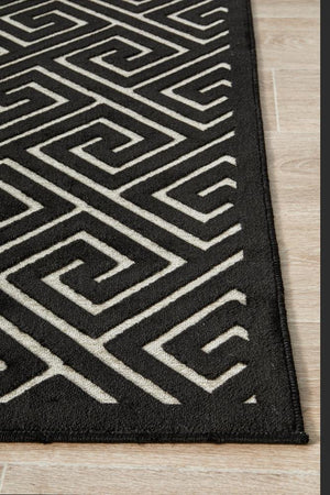 York Alice Black & Gold Rug - Floorsome - YORK COLLECTION