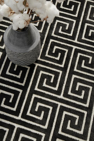 York Alice Black & Gold Rug - Floorsome - YORK COLLECTION