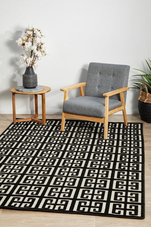 York Brenda Black & Gold Rug - Floorsome - YORK COLLECTION