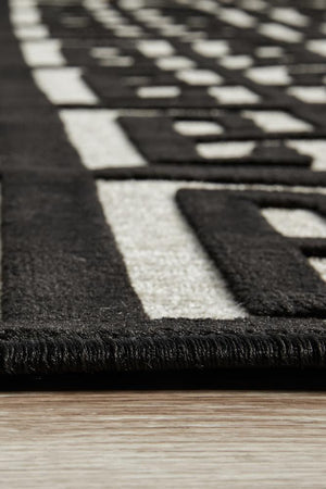 York Brenda Black & Gold Rug - Floorsome - YORK COLLECTION