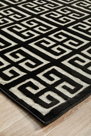 York Brenda Black & Gold Rug - Floorsome - YORK COLLECTION