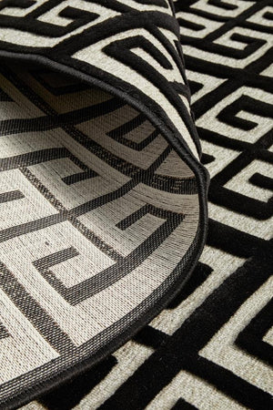 York Brenda Black & Gold Rug - Floorsome - YORK COLLECTION