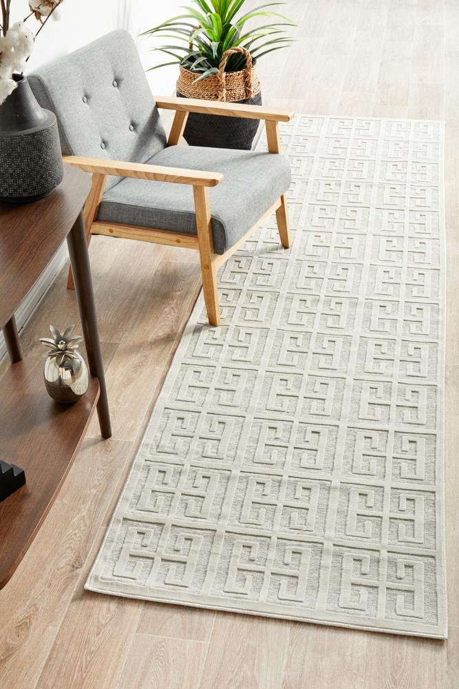 York Brenda Natural White Runner Rug