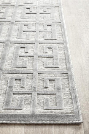 York Brenda Silver Runner Rug - Floorsome - YORK COLLECTION