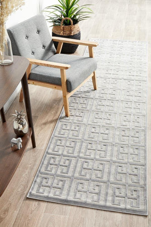 York Brenda Silver Runner Rug - Floorsome - YORK COLLECTION