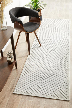 York Cindy Natural White Runner Rug - Floorsome - YORK COLLECTION