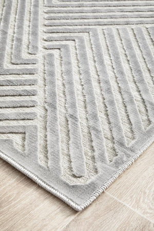 York Cindy Silver Runner Rug - Floorsome - YORK COLLECTION