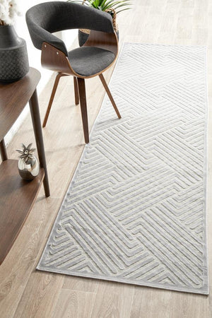 York Cindy Silver Runner Rug - Floorsome - YORK COLLECTION