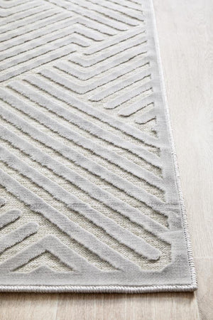 York Cindy Silver Runner Rug - Floorsome - YORK COLLECTION