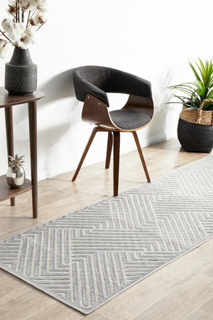 York Cindy Silver Runner Rug - Floorsome - YORK COLLECTION