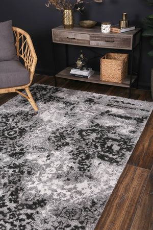 Yuzil Dark Grey Transitional Rug - Floorsome - Rug