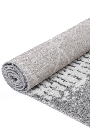 Yuzil Grey Abstract Rug - Floorsome - Rug