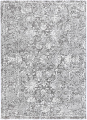 Yuzil Grey Floral Rug - Floorsome - Rug