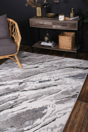 Yuzil Multi Abstract Wave Rug - Floorsome - Rug