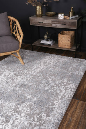 Yuzil Transitional Floral Rug - Floorsome - Rug