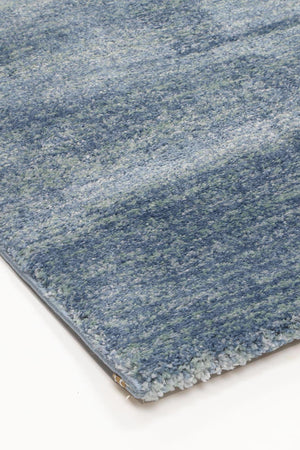 Zarin Solid Blue Modern Rug - Floorsome - 