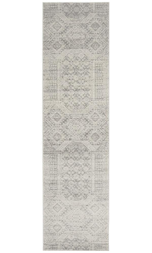 Zelda Silver Grey Runner Rug - Floorsome - Modern