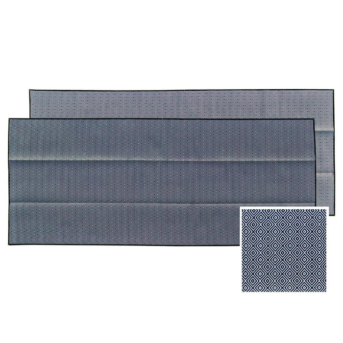 ZORO Recycled Plastic Outdoor Mat, Black & Grey 5x2.4