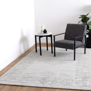 Zuri Orient Ivory Wool Rug - Floorsome - Rug