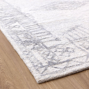 Zuri Orient Ivory Wool Rug - Floorsome - Rug