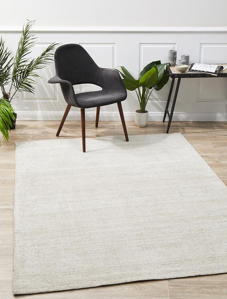 Allure Ivory Cotton Rayon Rug– Floorsome