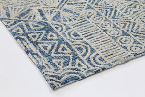 Alayah Navy Flower Rug